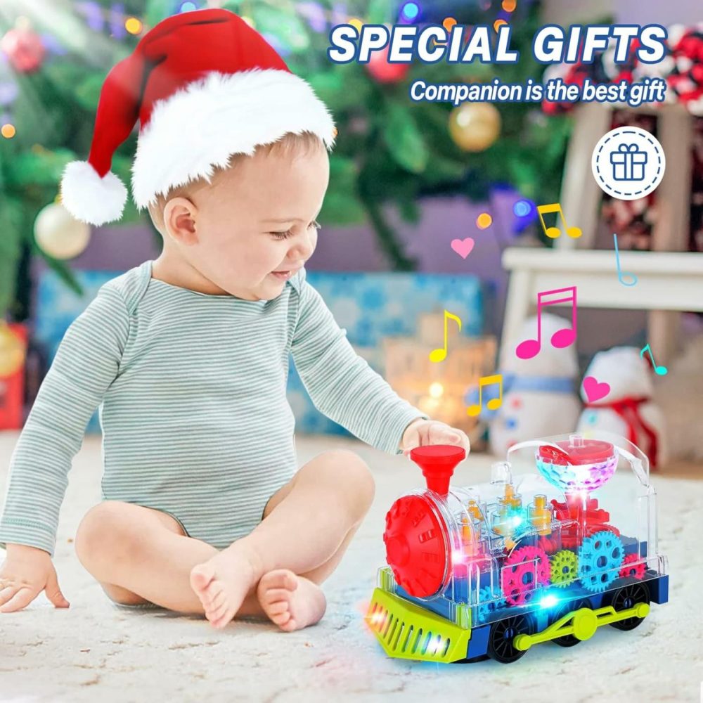 Baby Crawling Toys  Toddler Toys For Age 1 2 3 With Electronic Light & Sound Music  Light Up Train Toys Early Educational Tummy Time Toys Christmas Birthday Gifts For Boys Girls  |  Musical Toys All Toys