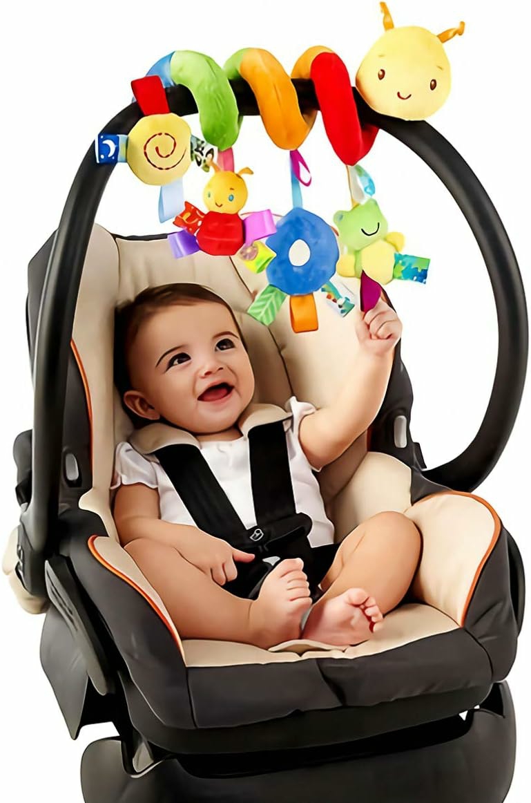 Baby Crib Hanging Rattles Toys  Car Seat Toy Hanging Rattles Spiral Stroller Crib Cot Toy Spiral Toy Pram Hanging For Babies Boys And Girls  |  Car Seat & Stroller Toys All Toys Car Seat & Stroller Toys