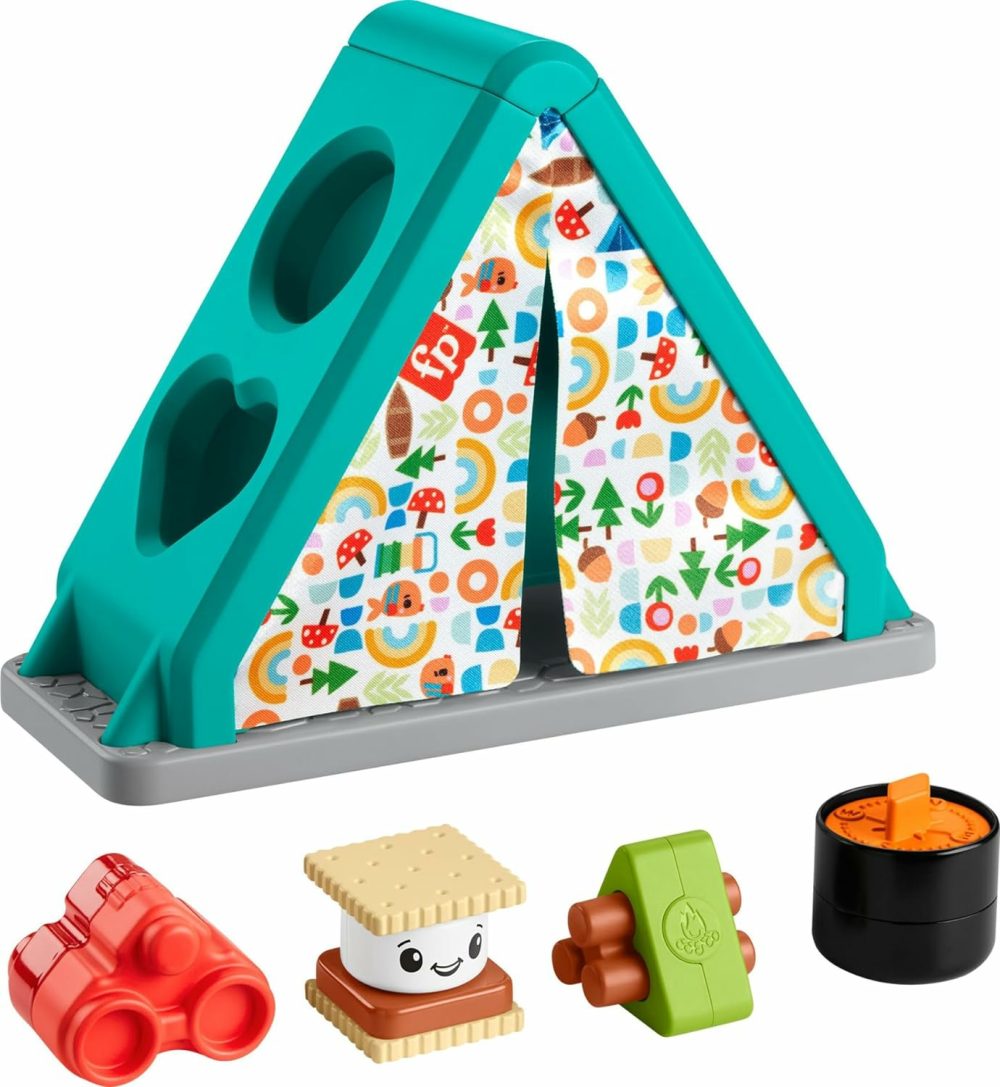 Baby Developmental Toy S’More Shapes Camping Tent Block Sorting Activity For Infants Ages 6+ Months  |  Sorting & Stacking Toys All Toys Sorting & Stacking Toys