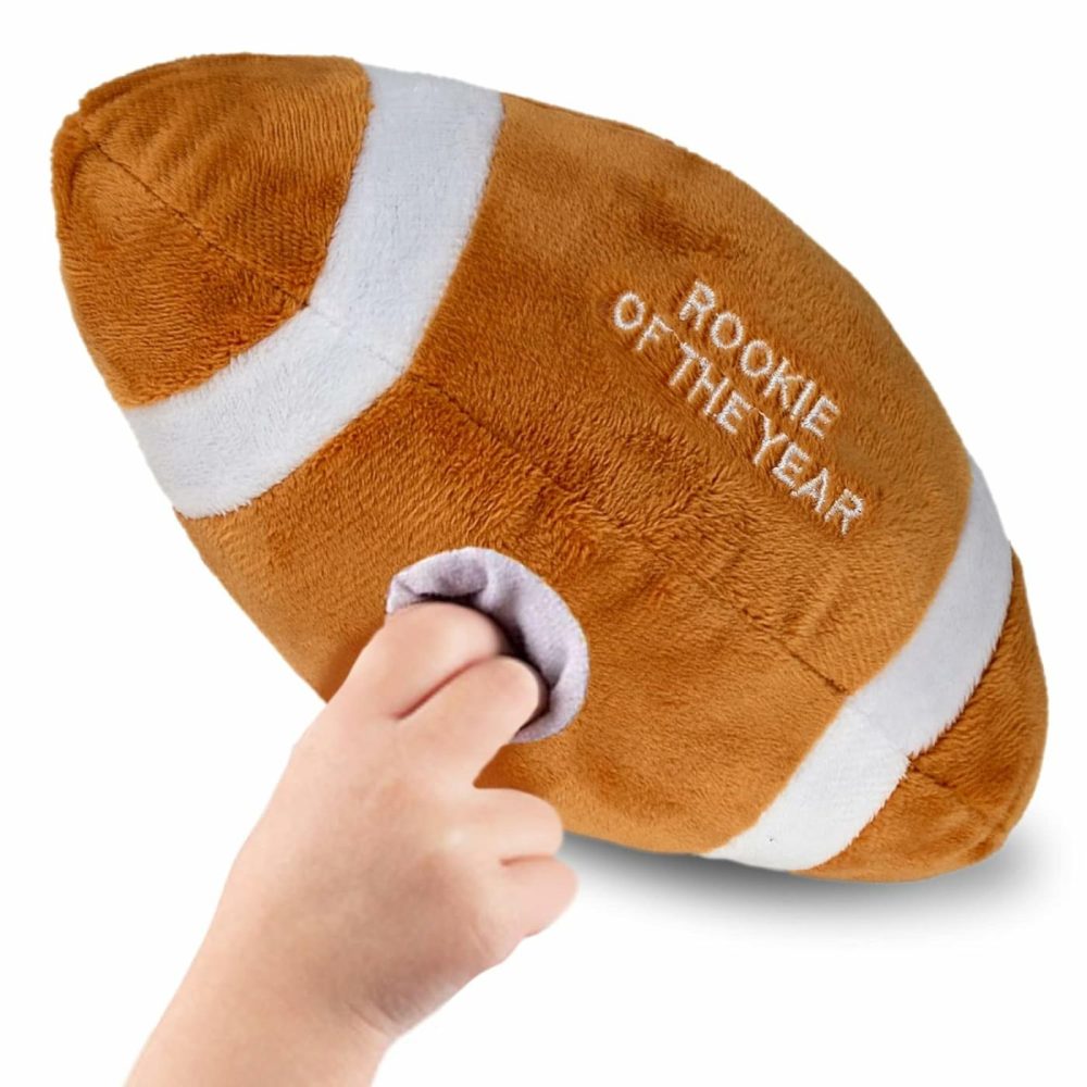 Baby Football Plush Rattle – Baby Boy Stuff For Gifts  Toddler Football Toys  Baby Rattles & Plush Rings  Engaging Learning For Boys And Girls – Ages 0-36 Months  |  Rattles & Plush Rings All Toys brown