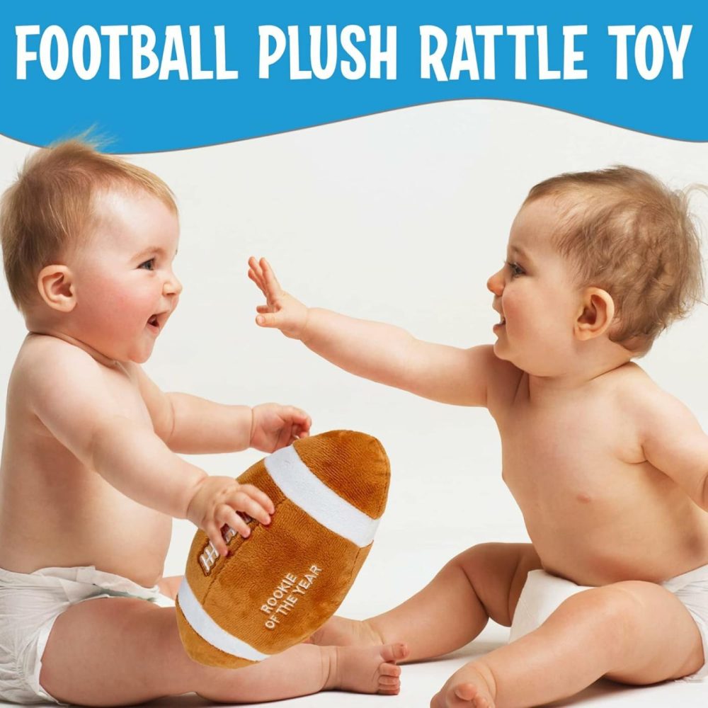 Baby Football Plush Rattle – Baby Boy Stuff For Gifts  Toddler Football Toys  Baby Rattles & Plush Rings  Engaging Learning For Boys And Girls – Ages 0-36 Months  |  Rattles & Plush Rings All Toys brown