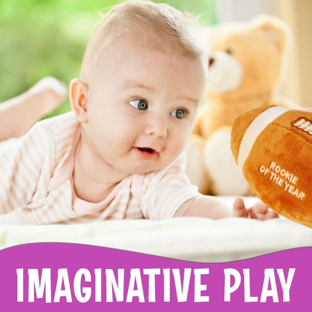 Baby Football Plush Rattle – Baby Boy Stuff For Gifts  Toddler Football Toys  Baby Rattles & Plush Rings  Engaging Learning For Boys And Girls – Ages 0-36 Months  |  Rattles & Plush Rings All Toys brown