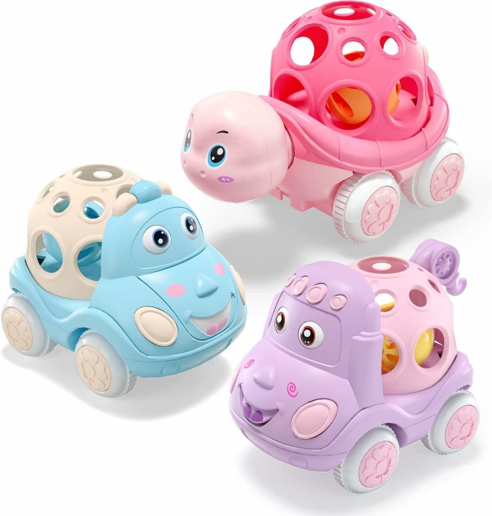 Baby Girl Toy Cars For Babies  Pink Car Toys For Baby Girls Gifts  Toy Car For Infant Toddler Girl  Push And Go Trucks Rattles Soft Rattle Car For Toddlers Infants Gift  |  Rattles & Plush Rings All Toys Rattles & Plush Rings