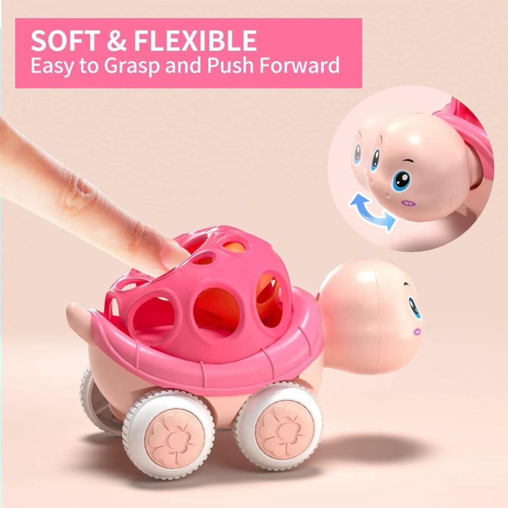 Baby Girl Toy Cars For Babies  Pink Car Toys For Baby Girls Gifts  Toy Car For Infant Toddler Girl  Push And Go Trucks Rattles Soft Rattle Car For Toddlers Infants Gift  |  Rattles & Plush Rings All Toys Rattles & Plush Rings