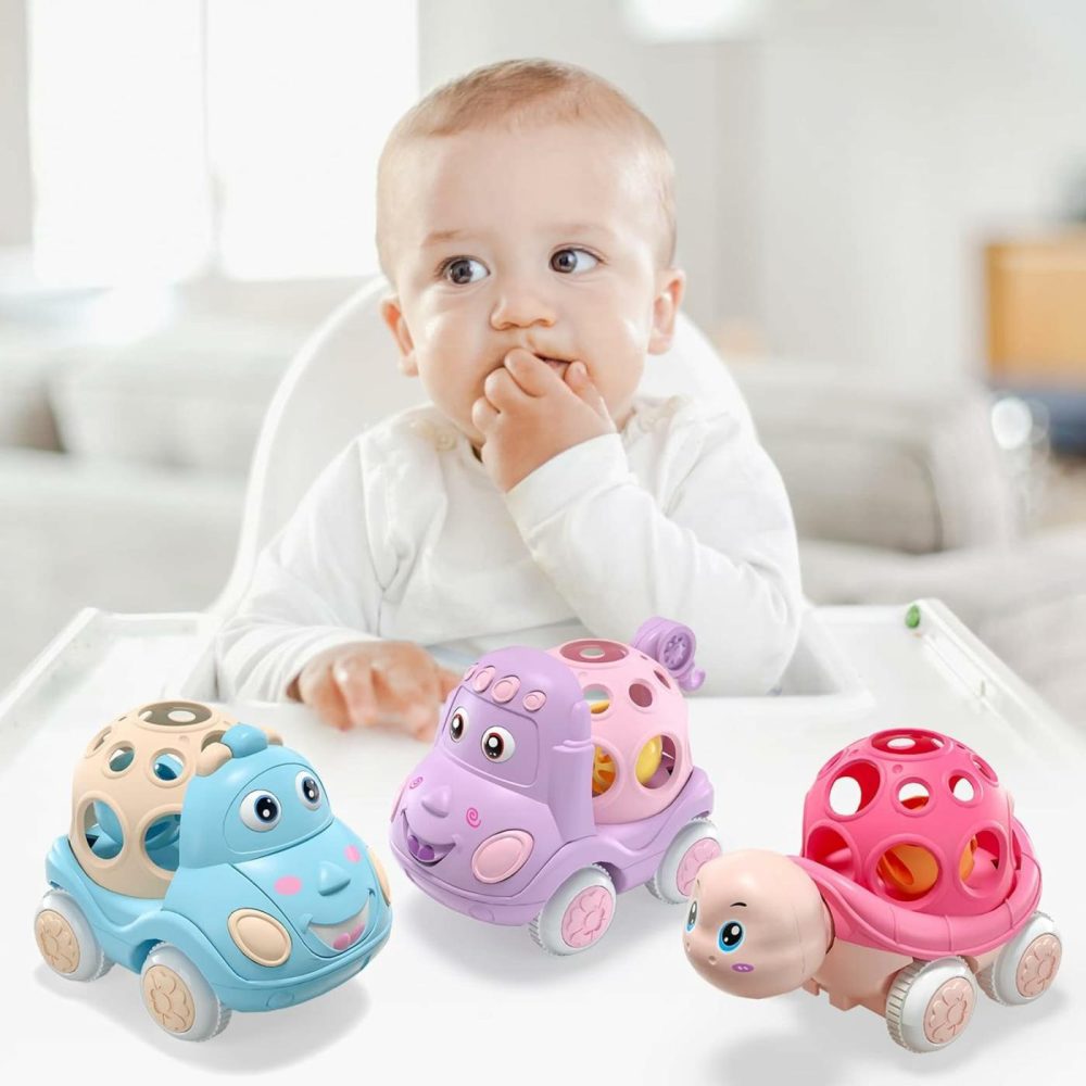 Baby Girl Toy Cars For Babies  Pink Car Toys For Baby Girls Gifts  Toy Car For Infant Toddler Girl  Push And Go Trucks Rattles Soft Rattle Car For Toddlers Infants Gift  |  Rattles & Plush Rings All Toys Rattles & Plush Rings