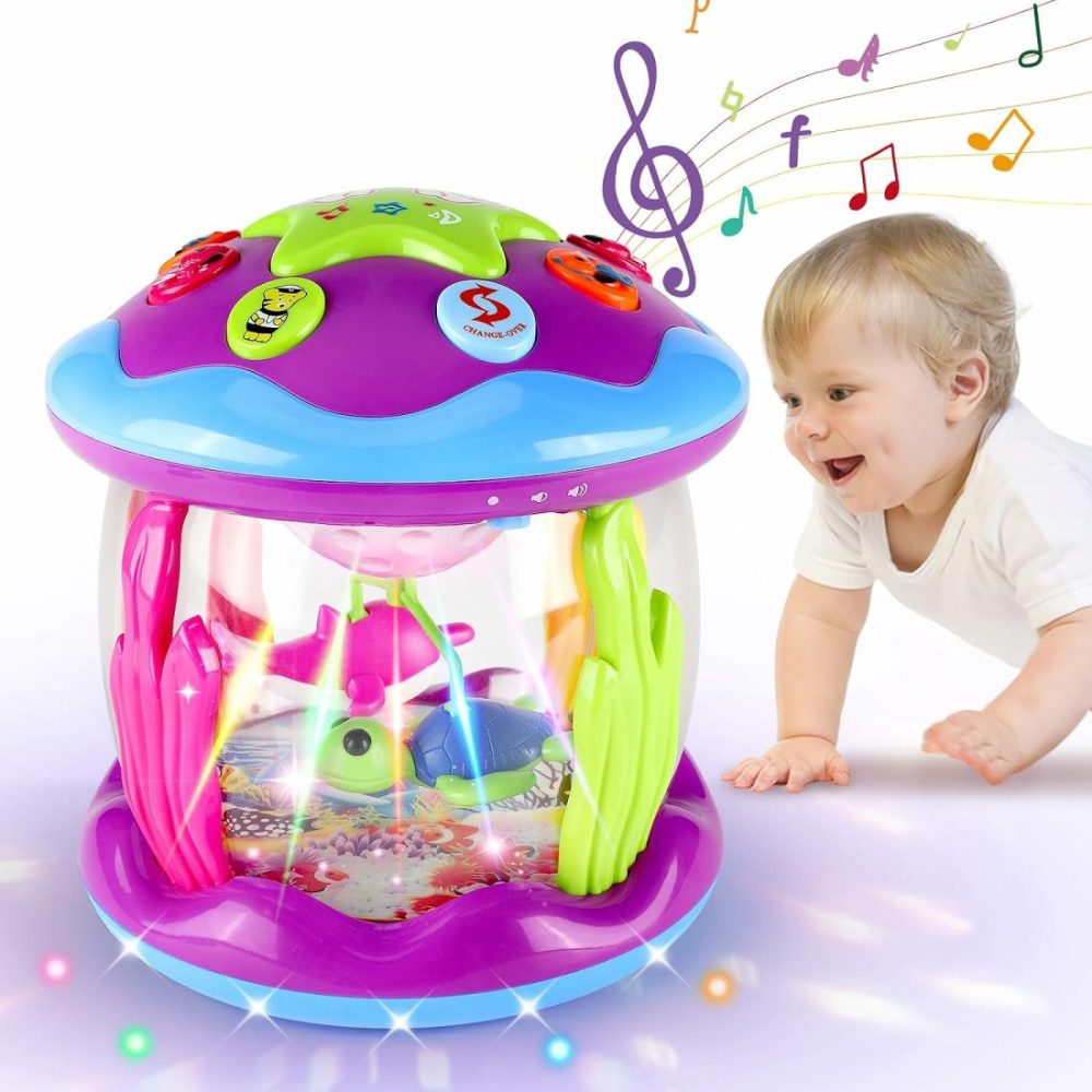 Baby Girl Toys 6-12 Months  Ocean Rotating Baby Musical Light Up Baby Girl Toys For 12-18 Months Learning Tummy Time Toys  Crawling Toys 1 2 3+ Year Old Infant Girls Baby Gifts  |  Musical Toys All Toys