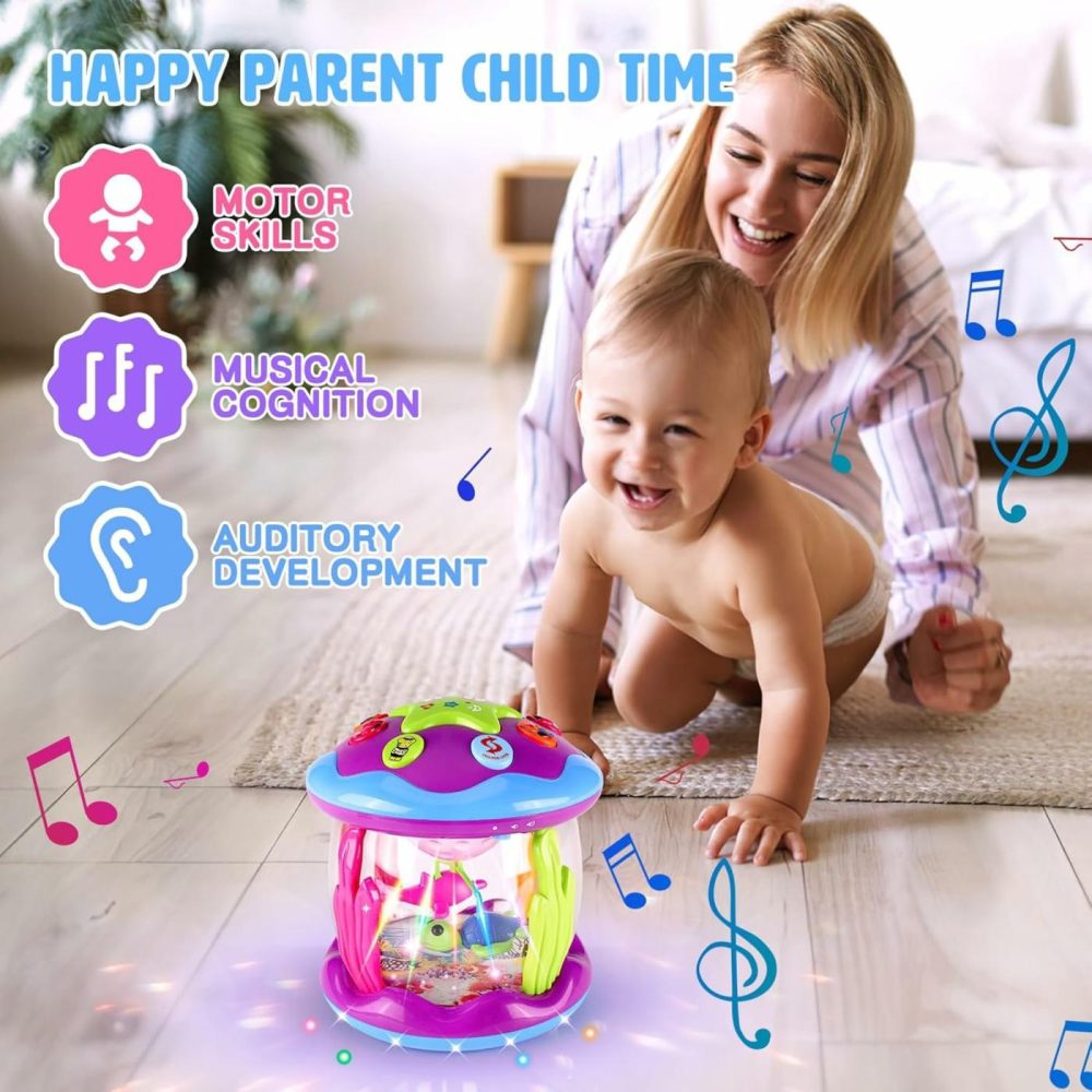 Baby Girl Toys 6-12 Months  Ocean Rotating Baby Musical Light Up Baby Girl Toys For 12-18 Months Learning Tummy Time Toys  Crawling Toys 1 2 3+ Year Old Infant Girls Baby Gifts  |  Musical Toys All Toys