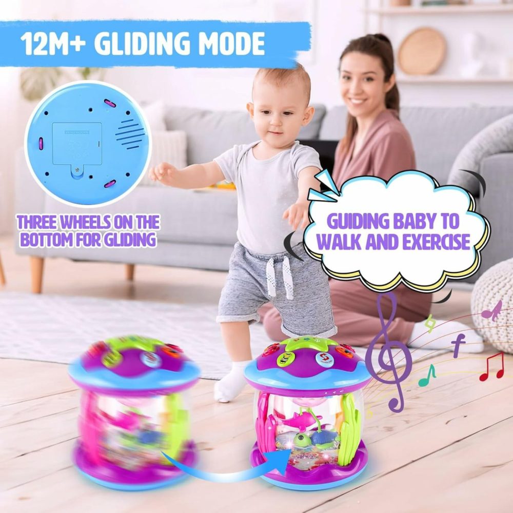 Baby Girl Toys 6-12 Months  Ocean Rotating Baby Musical Light Up Baby Girl Toys For 12-18 Months Learning Tummy Time Toys  Crawling Toys 1 2 3+ Year Old Infant Girls Baby Gifts  |  Musical Toys All Toys