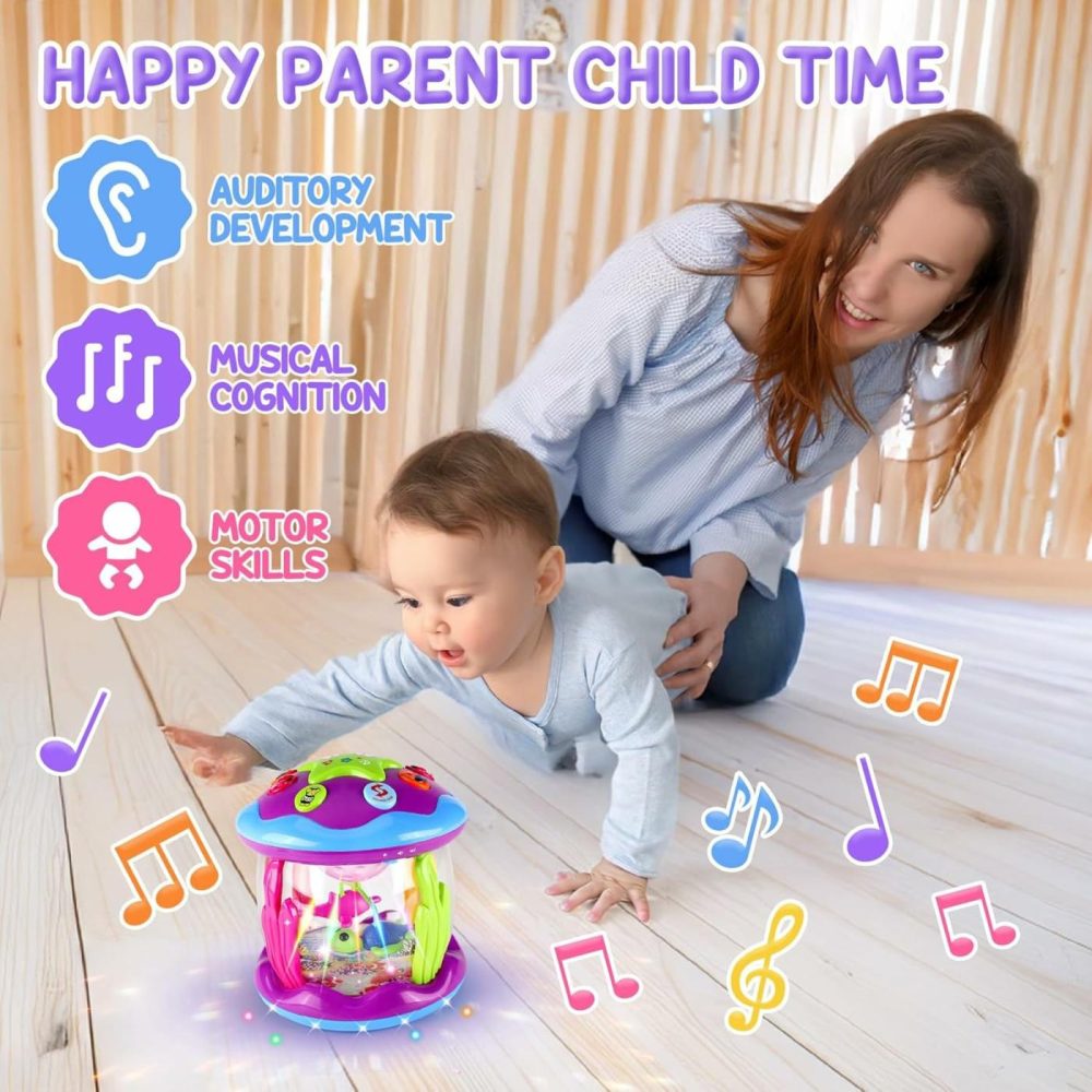 Baby Girl Toys 6-12 Months  Ocean Rotating Light Up Baby Toys 12-18 Months Musical Learning Infant Toys For 1 Year Old Girls Gifts Birthday Christmas  |  Musical Toys All Toys