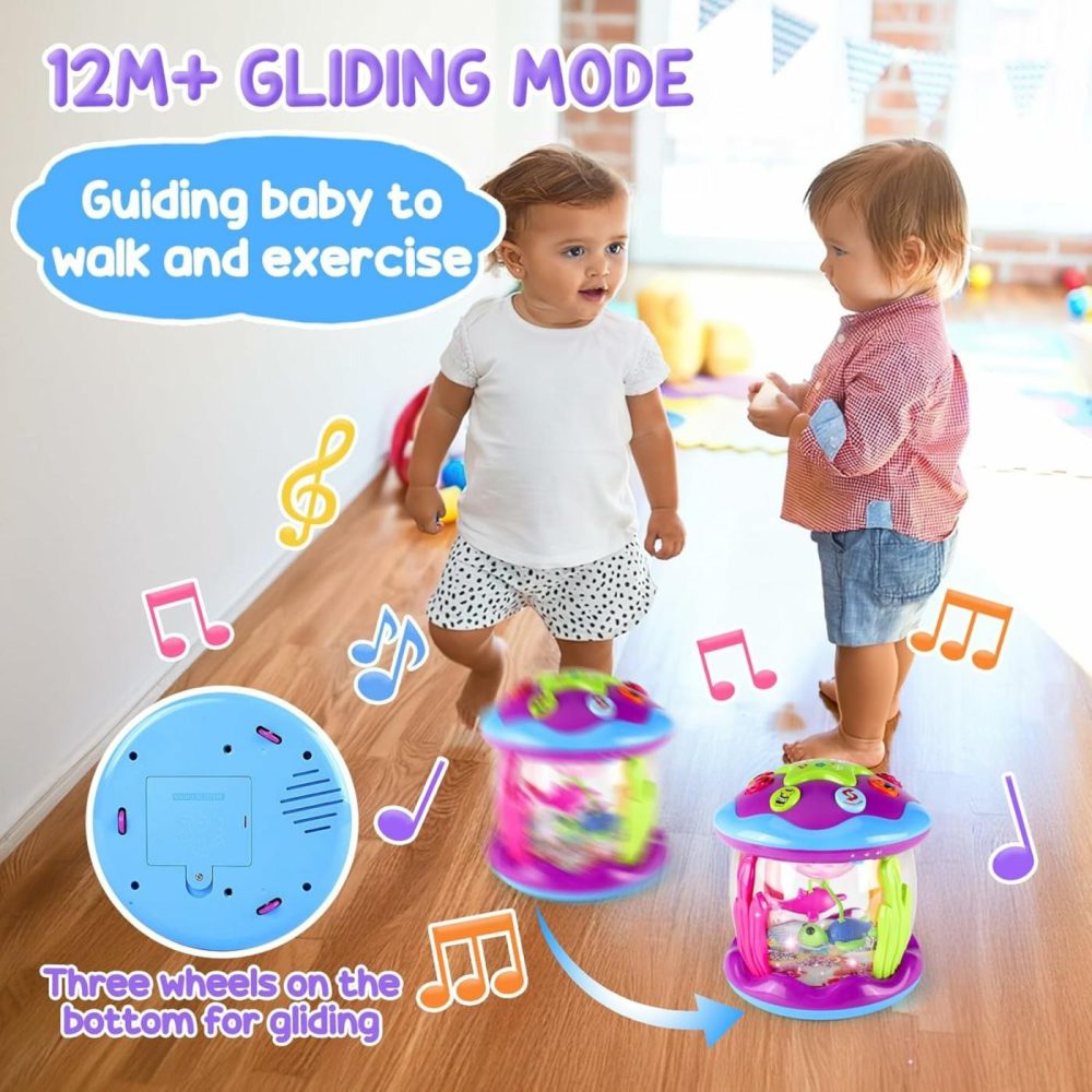 Baby Girl Toys 6-12 Months  Ocean Rotating Light Up Baby Toys 12-18 Months Musical Learning Infant Toys For 1 Year Old Girls Gifts Birthday Christmas  |  Musical Toys All Toys