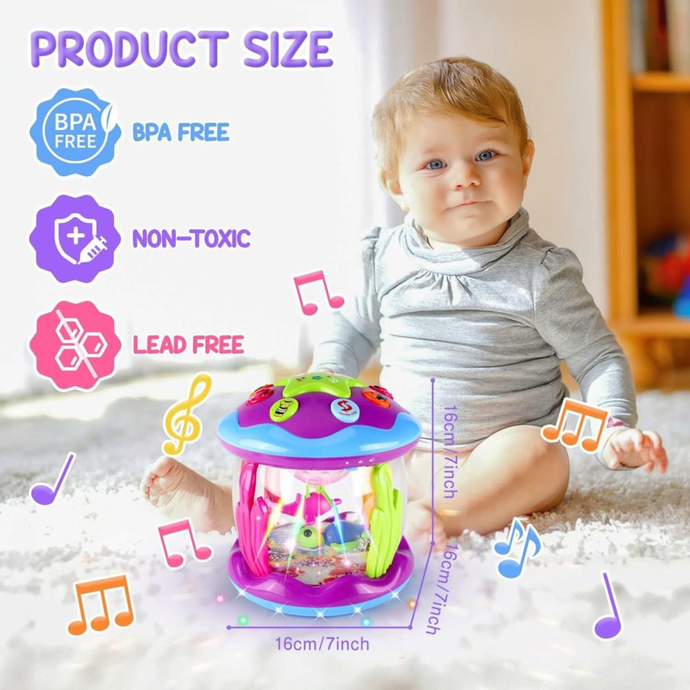 Baby Girl Toys 6-12 Months  Ocean Rotating Light Up Baby Toys 12-18 Months Musical Learning Infant Toys For 1 Year Old Girls Gifts Birthday Christmas  |  Musical Toys All Toys