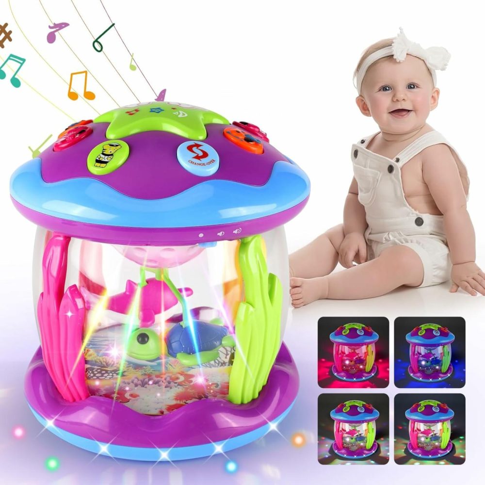 Baby Girl Toys 6-12 Months  Ocean Rotating Light Up Baby Toys 12-18 Months Musical Learning Infant Toys For 1 Year Old Girls Gifts Birthday Christmas  |  Musical Toys All Toys