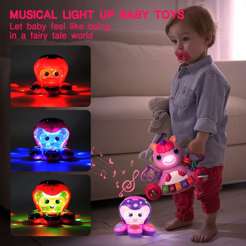 Baby Girl Toys 6-12 Months  Unicorn Baby Piano Light Up Musical Toys 12-18 Months Baby Girl Toys  Toddler Early Education Birthday Baby Girl Gifts For 1 2 3 Years Old (2Pack)  |  Musical Toys All Toys