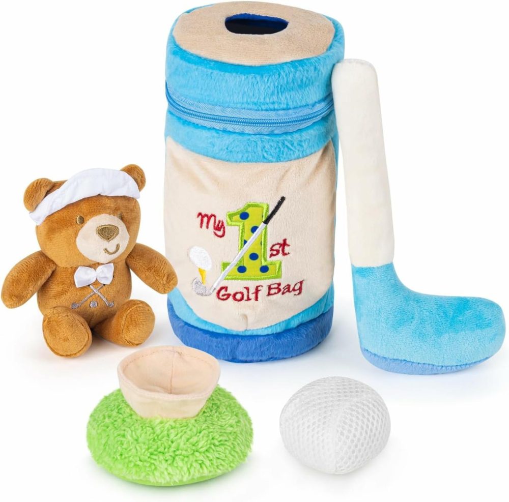 Baby Golf Clubs Baby Golf Plush Set,9″ My First Golf Bag Playset Developmental And Sensory Set With Plush Golf Bag  Club  Ball  Tee And Teddy Bear  |  Abacuses Abacuses Abacuses