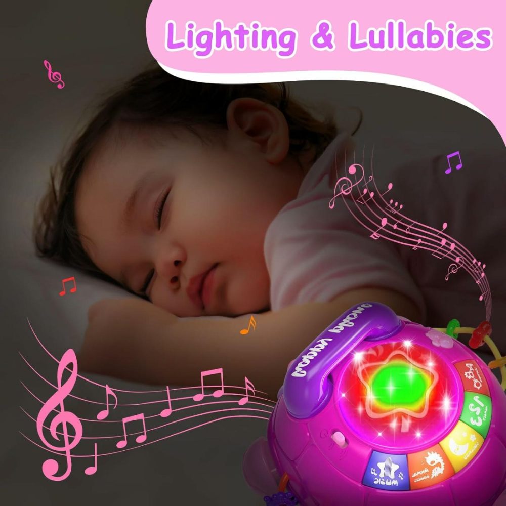 Baby Infant Light Up Music Turtle Toys  Baby Toys 6 To 12 Months With Phone  Baby Crawling Girl Toys 7 8 9 10 11 Months 1-2 Year Old Newborn Girl Gift (Pink)  |  Musical Toys All Toys Tortoise-pink