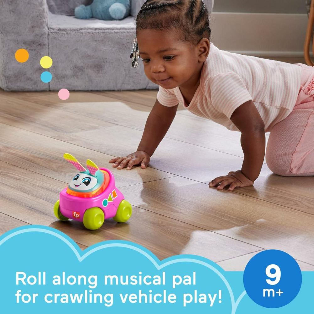 Baby Learning Toy Dj Buggy Pink Push-Along Car With Music & Lights For Crawling Play For Infants Ages 9+ Months  |  Musical Toys All Toys Pink Buggy