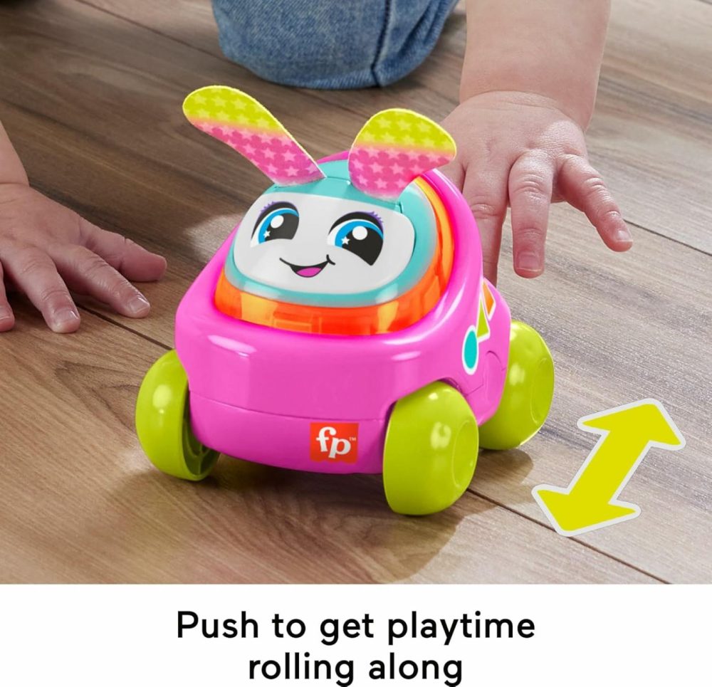 Baby Learning Toy Dj Buggy Pink Push-Along Car With Music & Lights For Crawling Play For Infants Ages 9+ Months  |  Musical Toys All Toys Pink Buggy