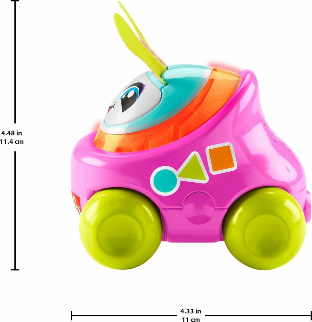 Baby Learning Toy Dj Buggy Pink Push-Along Car With Music & Lights For Crawling Play For Infants Ages 9+ Months  |  Musical Toys All Toys Pink Buggy