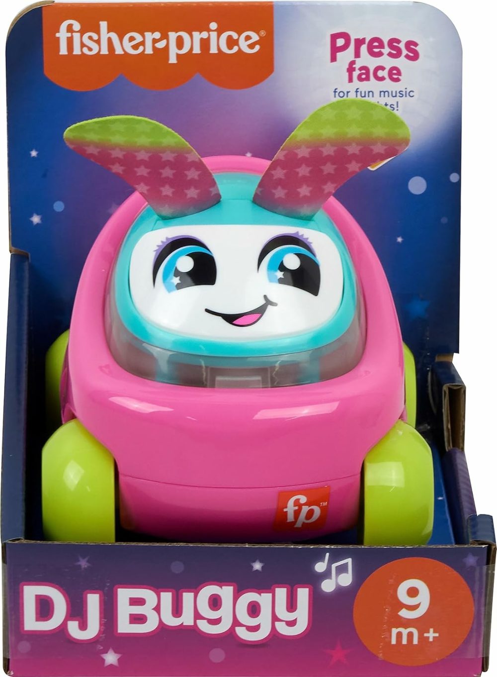 Baby Learning Toy Dj Buggy Pink Push-Along Car With Music & Lights For Crawling Play For Infants Ages 9+ Months  |  Musical Toys All Toys Pink Buggy