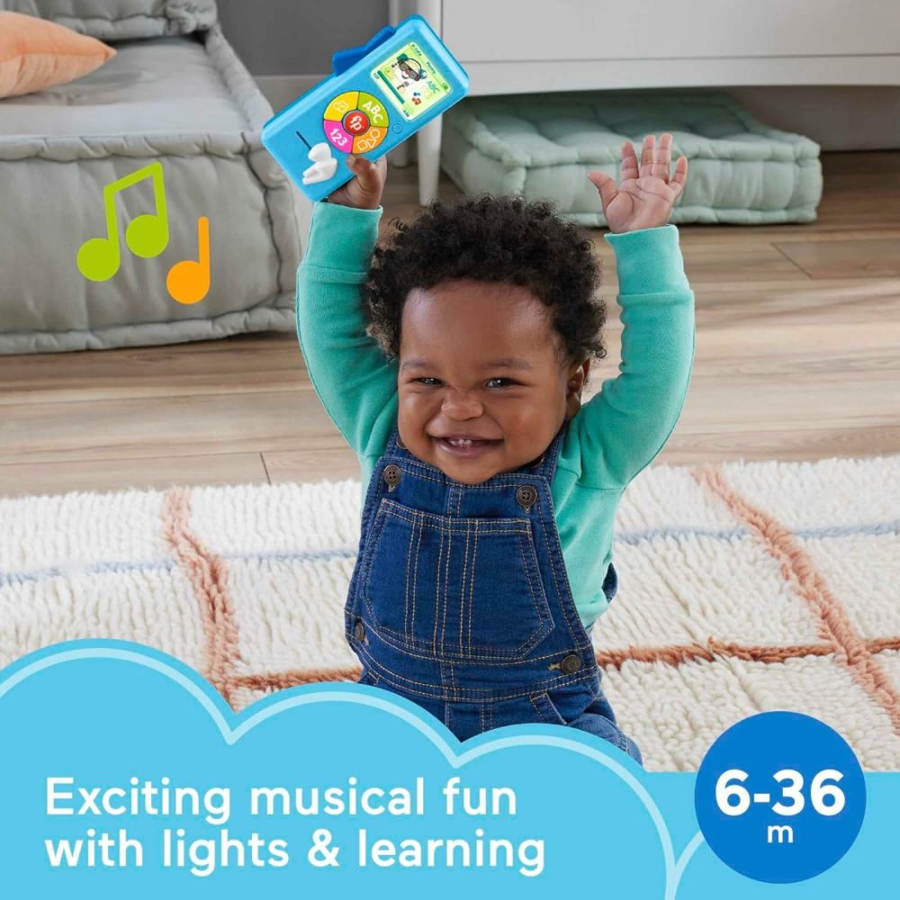 Baby Learning Toy Laugh & Learn Puppy’s Music Player With Lights & Fine Motor Activities For Infants Ages 6+ Months  Blue  |  Electronic Early Development Toys All Toys Electronic Early Development Toys