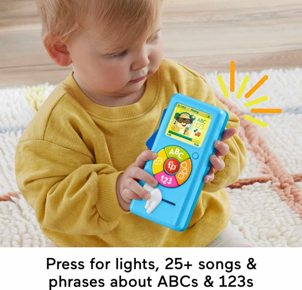 Baby Learning Toy Laugh & Learn Puppy’s Music Player With Lights & Fine Motor Activities For Infants Ages 6+ Months  Blue  |  Electronic Early Development Toys All Toys Electronic Early Development Toys