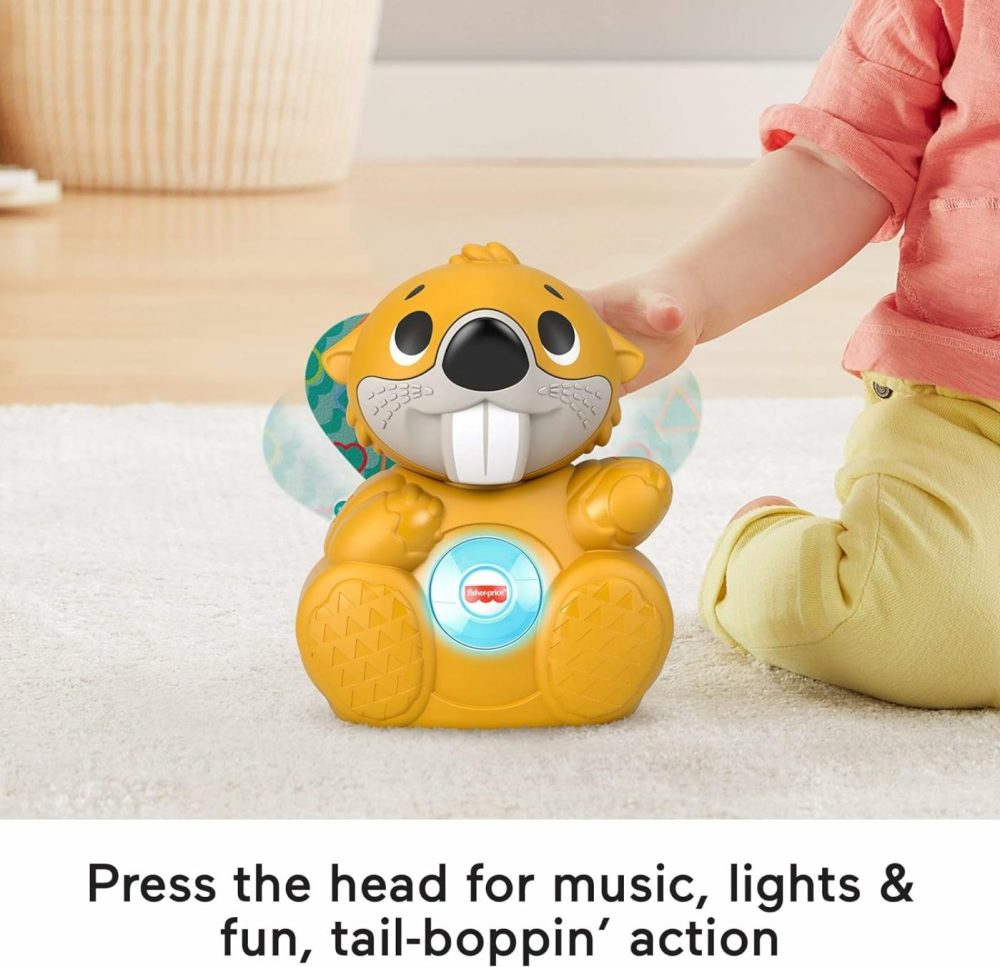 Baby Learning Toy Linkimals Boppin’ Beaver With Music & Lights For Infants Ages 9+ Months  Compatible Only With Linkimals Items  |  Musical Toys All Toys