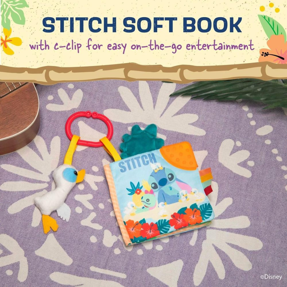 Baby Lilo & Stitch Soft Book: Stitch On-The-Go Soft Book  Blue Medium  |  Teethers All Toys Teethers