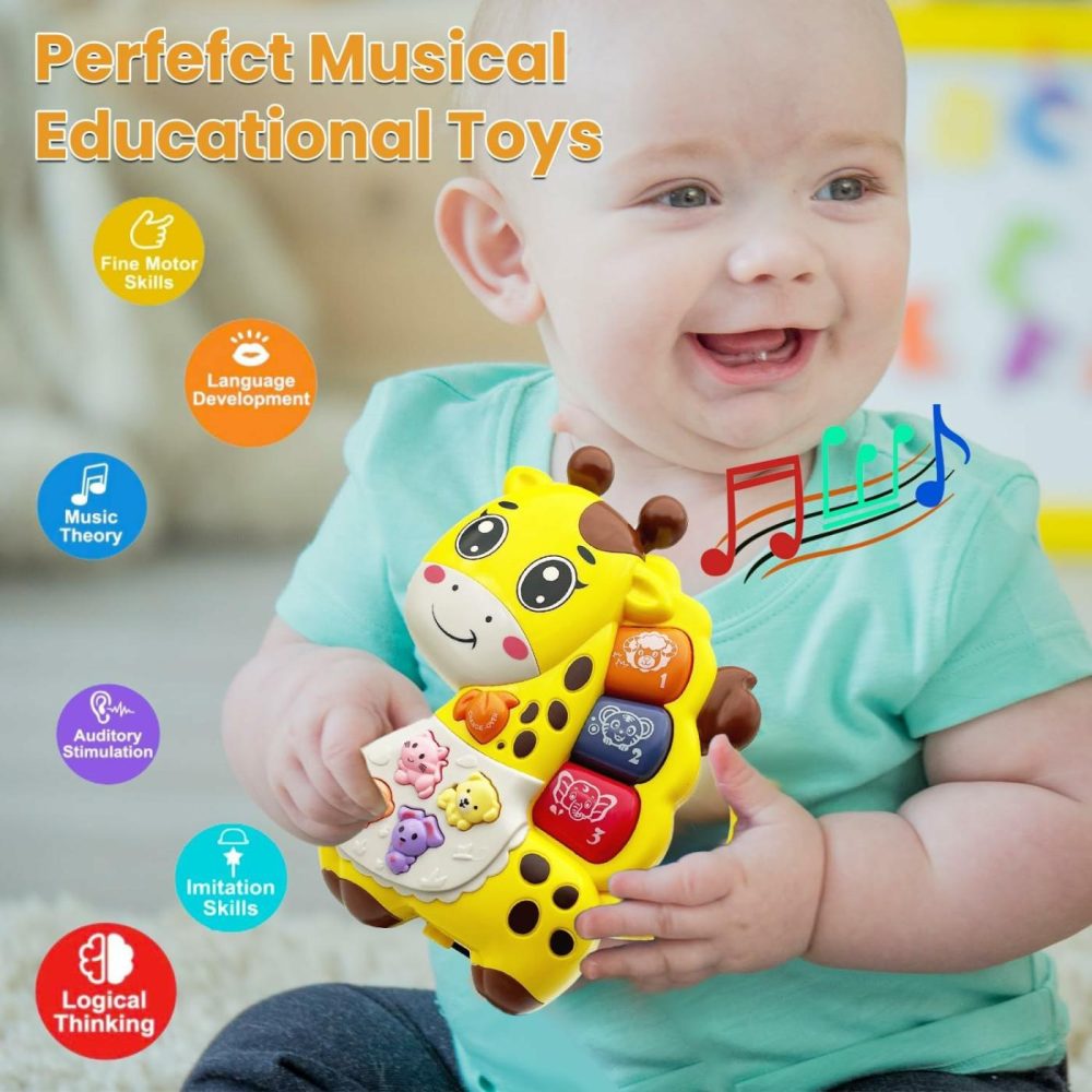 Baby Music Toys 12-18 Months  Animal Baby Piano Musical Light Infant Toys Toddlers Early Education Birthday Gift For 1 2 Year Old Girls Boys (Giraffe)  |  Musical Toys All Toys Giraffe