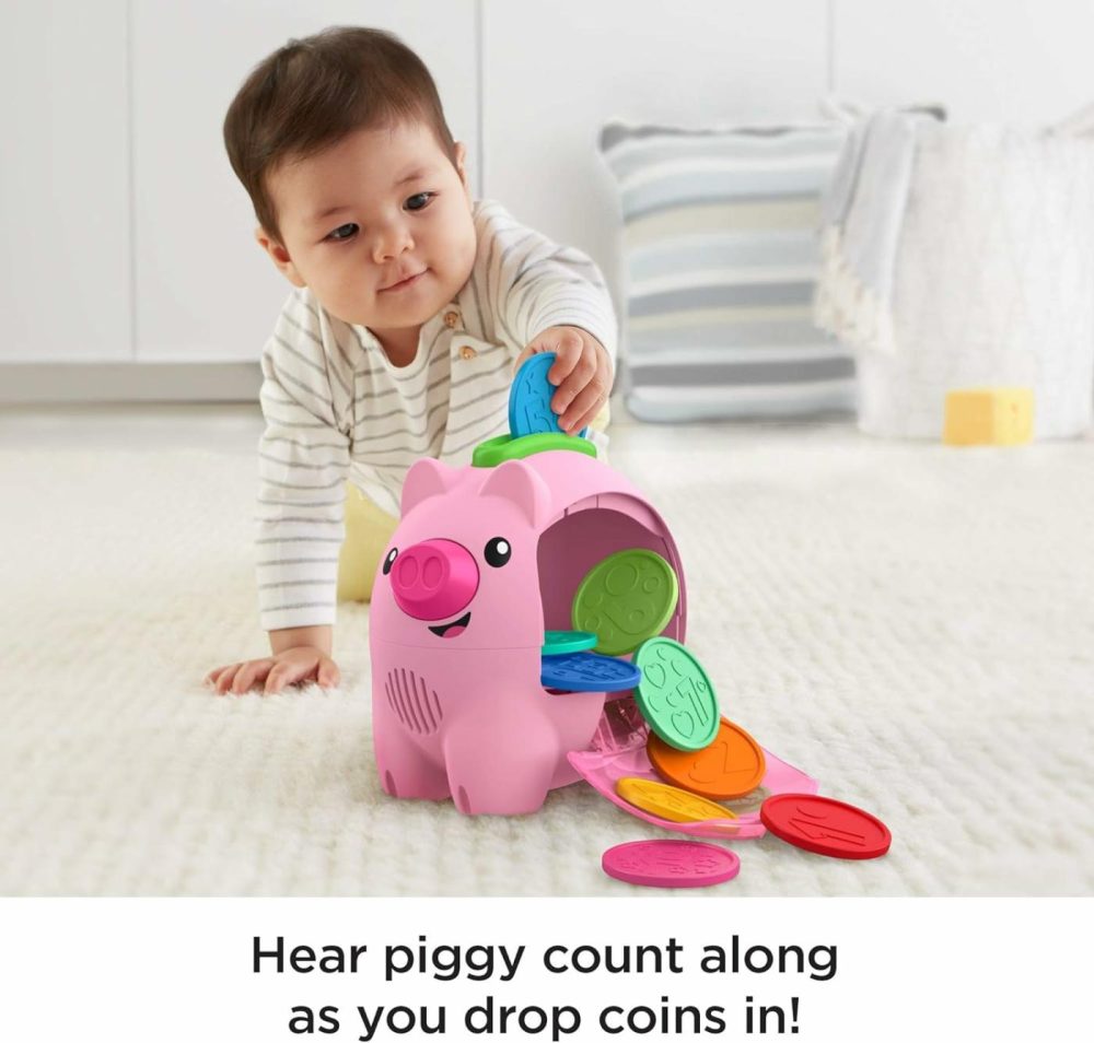 Baby Musical Toy Laugh & Learn Count & Rumble Piggy Bank With Songs & Motion For Infants & Toddlers Ages 6+ Months​  |  Electronic Early Development Toys All Toys Electronic Early Development Toys