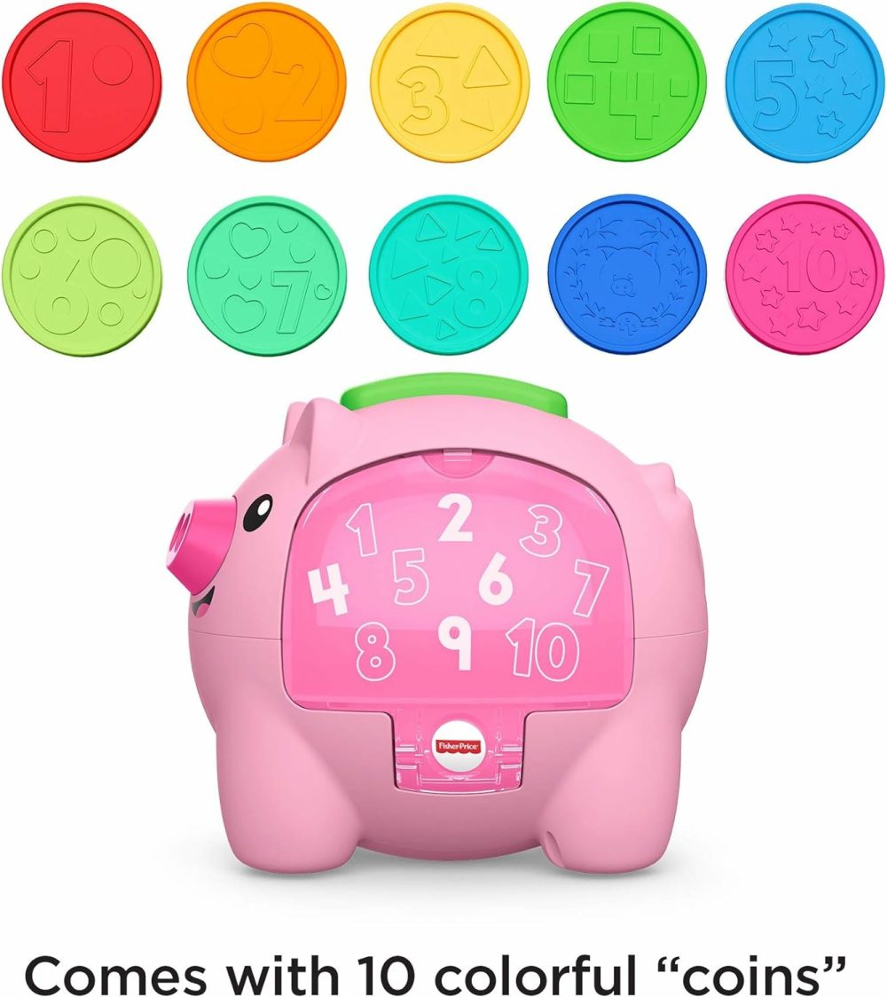 Baby Musical Toy Laugh & Learn Count & Rumble Piggy Bank With Songs & Motion For Infants & Toddlers Ages 6+ Months​  |  Electronic Early Development Toys All Toys Electronic Early Development Toys