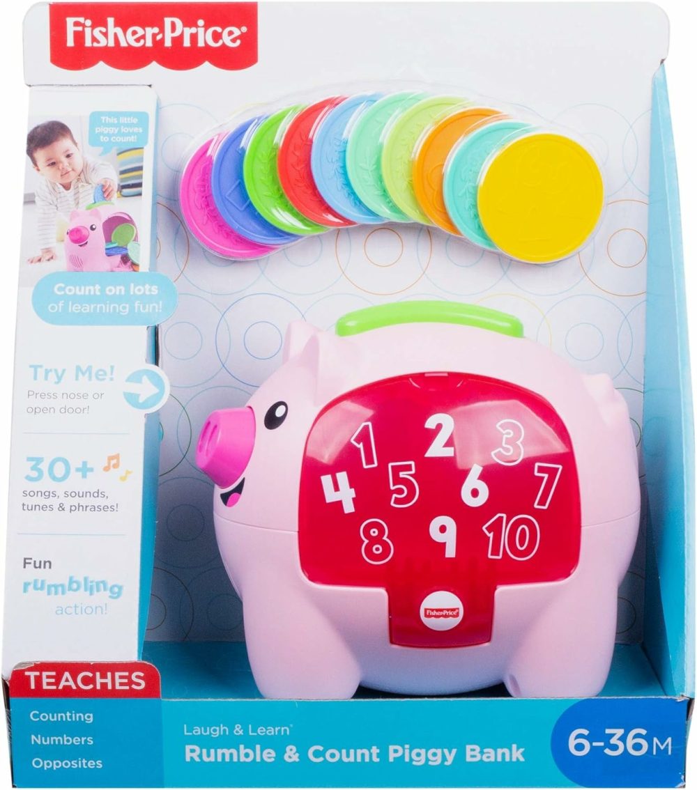 Baby Musical Toy Laugh & Learn Count & Rumble Piggy Bank With Songs & Motion For Infants & Toddlers Ages 6+ Months​  |  Electronic Early Development Toys All Toys Electronic Early Development Toys