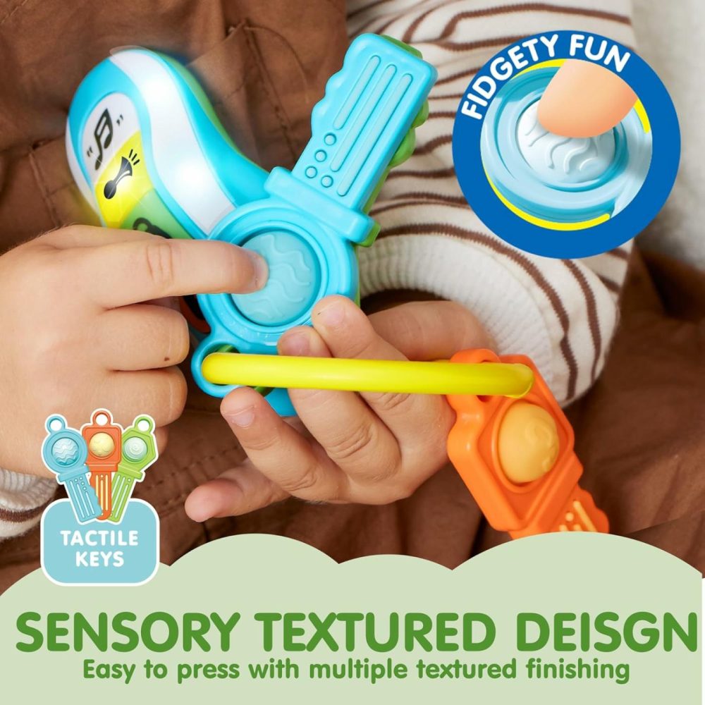 Baby Musical Toy Phone And Car Keys Teether Set  60+ Music And Learning Phrases  Baby Learning Toys 6-12 Months  Toddler Birthday Gifts For Girs Boy Toys  |  Musical Toys All Toys