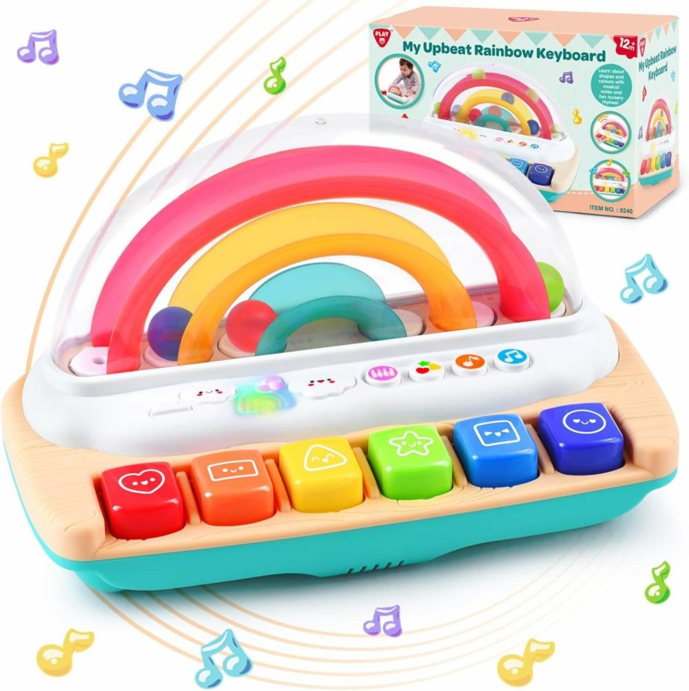 Baby Musical Toys – Rainbow Baby Piano Toy Music & Sound Light Up Musical Toys For Toddlers 1-3  Multifunctional Baby Pop Up Toy Cause And Effect Toys For Toddlers Age 1+ And Up Girls Boys Gifts  |  Musical Toys All Toys Red