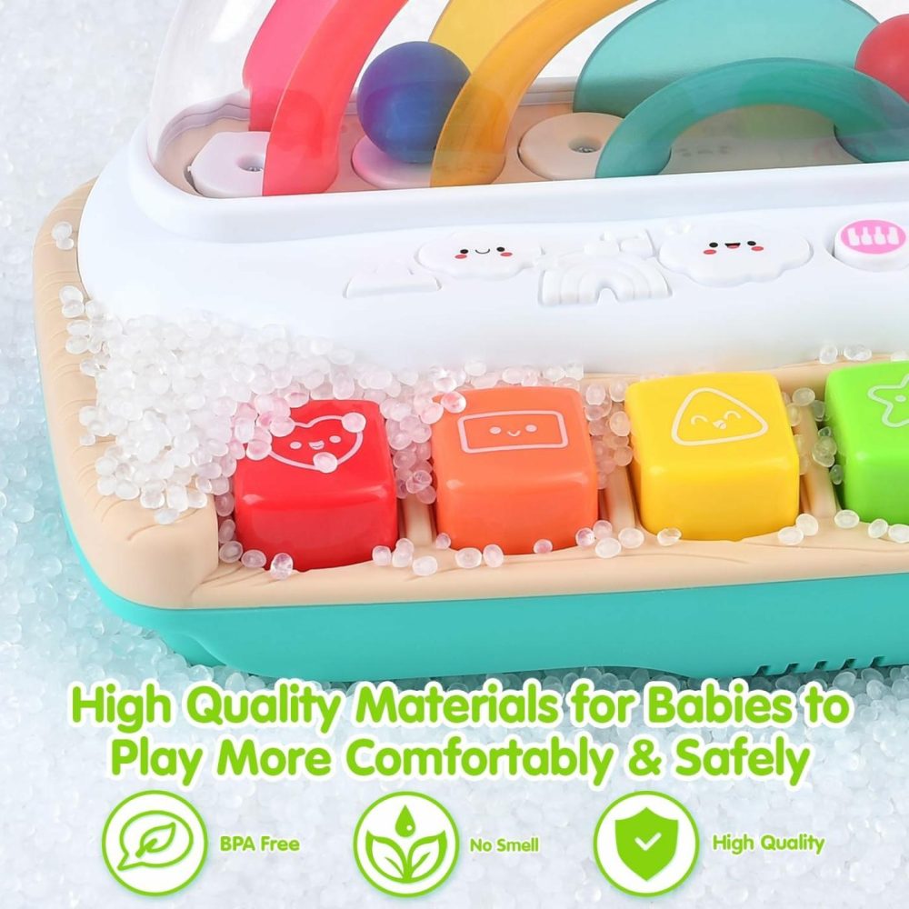 Baby Musical Toys – Rainbow Baby Piano Toy Music & Sound Light Up Musical Toys For Toddlers 1-3  Multifunctional Baby Pop Up Toy Cause And Effect Toys For Toddlers Age 1+ And Up Girls Boys Gifts  |  Musical Toys All Toys Red