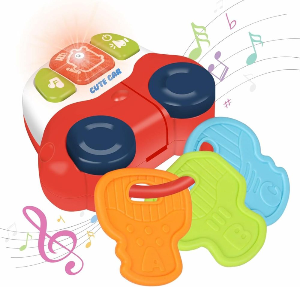 Baby Musical Toys With Sounds & Lights – Toddler Montessori Sensory Learning Travel Toys – Infant Chew For Babies 0 3 6 9 12 18 Months Teether – Newborn Teething Shower Gifts For 1 Year Old Car Keys  |  Musical Toys All Toys