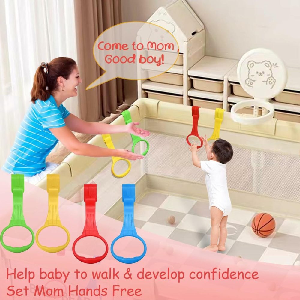 Baby Pull Up Ring 8 Pack Babies Stand Up Learn To Walk Assistant Handle For Baby Playpen And Crib  |  Walkers All Toys Walkers