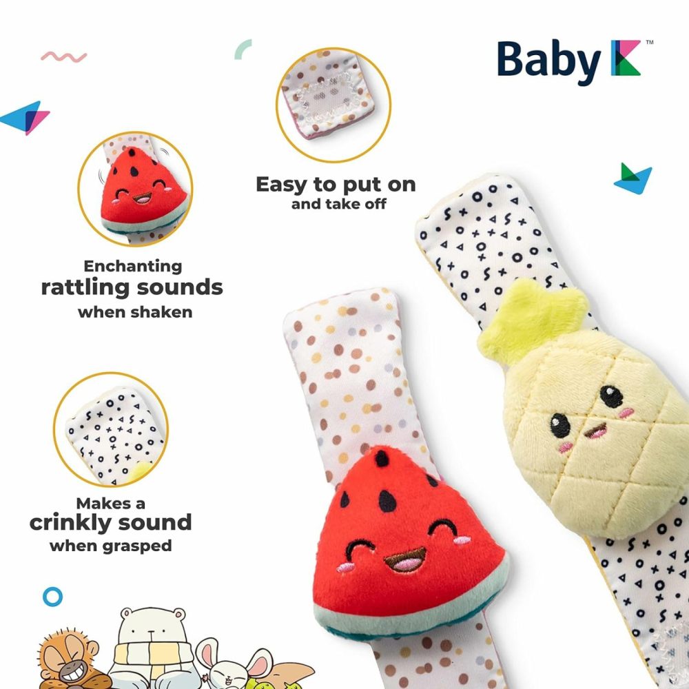 Baby Rattle Socks & Wrist Toys (Set C) – Newborn Toys For Baby Boy Or Girl – Brain Development Infant Toys – Hand And Foot Rattles Suitable For 0-3  3-6  6-12 Months Babies  |  Rattles & Plush Rings All Toys Rattles & Plush Rings