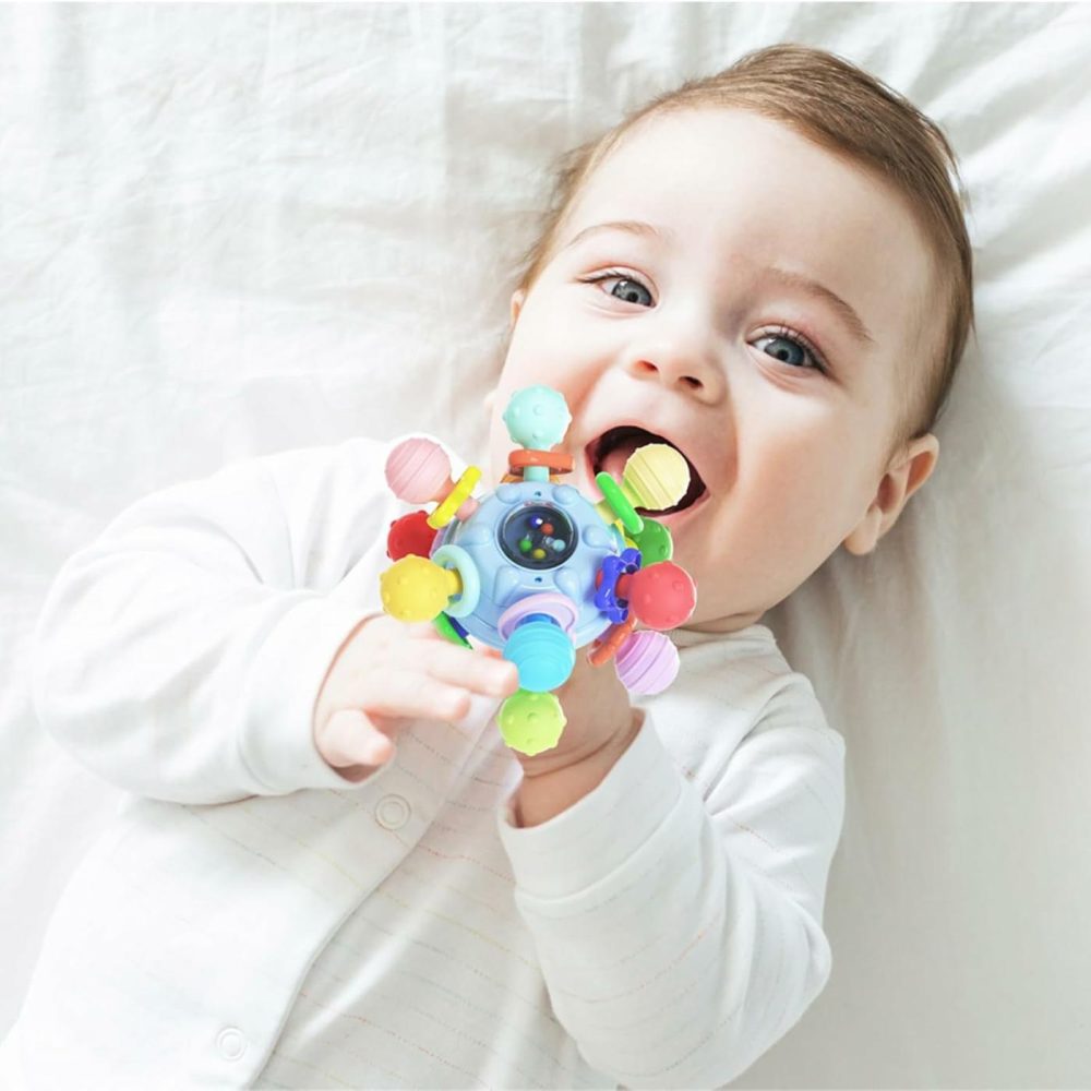 Baby Sensory Teething Toys -Newborn Infant Teethers Montessori Toys  Sensory Chew Rattles Toy Gift For Boys Girls 0 3 6 9 12 18 Months Shower Gifts Toddler Developmental Toys  |  Sorting & Stacking Toys All Toys Sorting & Stacking Toys