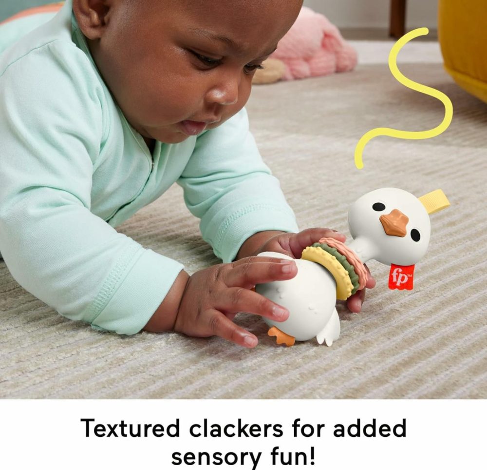 Baby Sensory Toy Clack & Quack Goose With Fine Motor Activity For Newborns Ages 3+ Months  |  Car Seat & Stroller Toys All Toys Car Seat & Stroller Toys