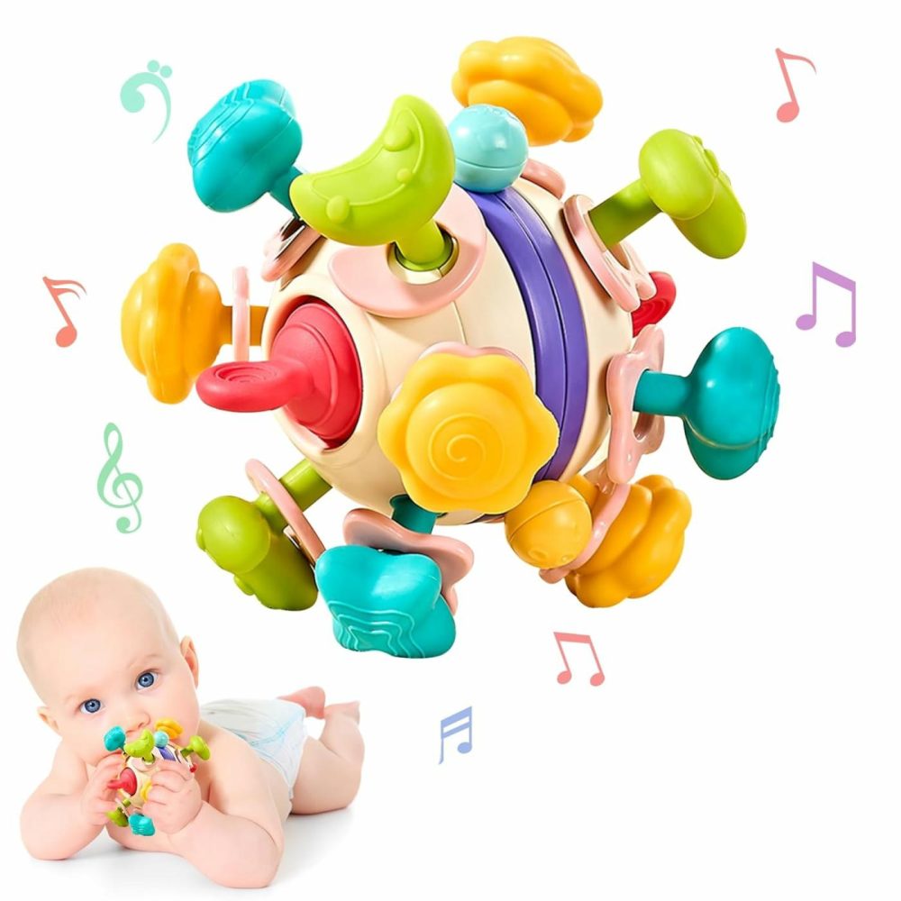 Baby Sensory Toys – Teething Montessori Toys For Babies  Infant Teethers Toys  Baby Rattle Chew Toys 0-3-6-12 To 18 Months  Gifts For Newborn Boys Girls  Toddler Travel Learning Educational Toys  |  Rattles & Plush Rings All Toys Colorful