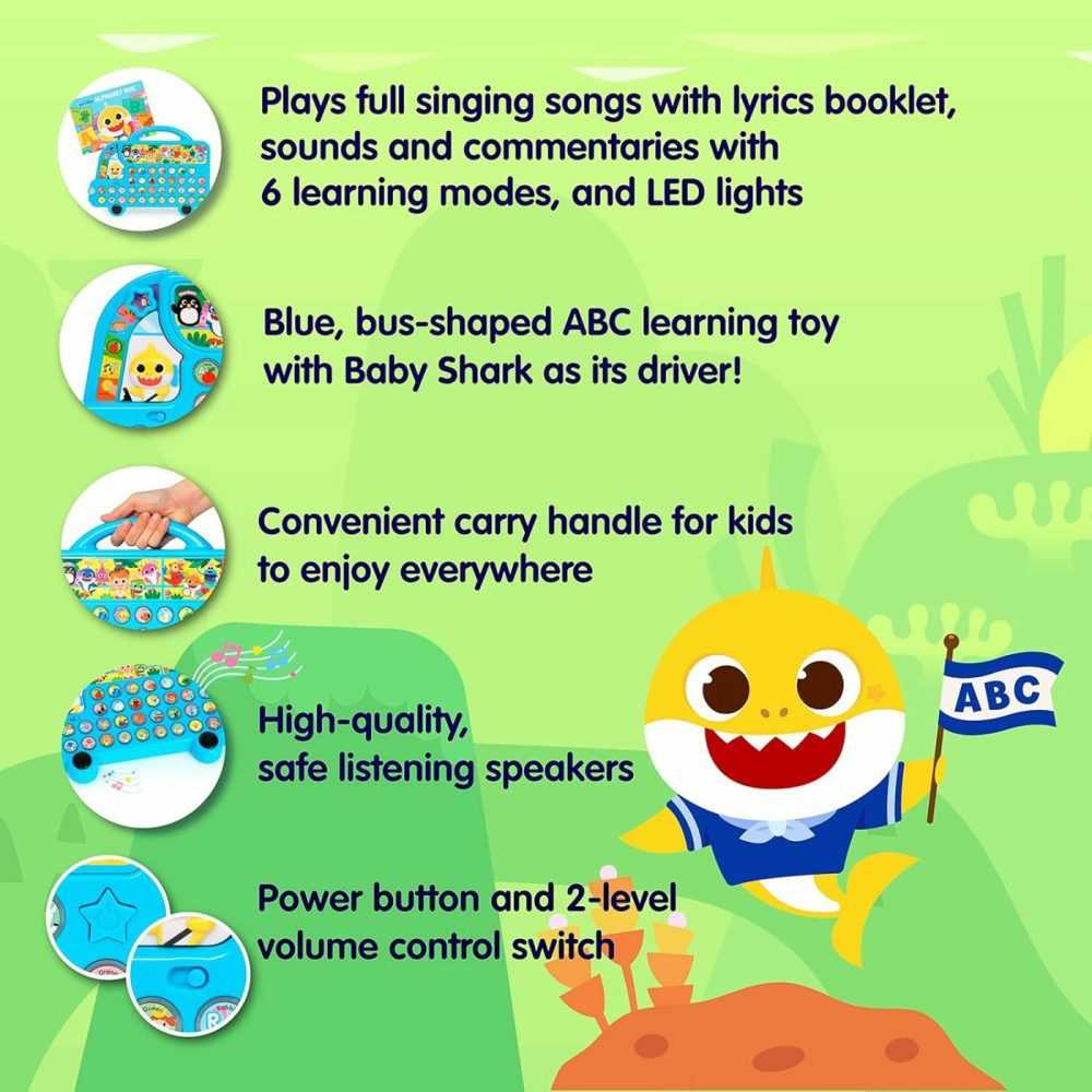 Baby Shark Abc Alphabet Bus Sound Pad | Baby Shark Toys  Baby Shark Books | Learning & Education Toys | Interactive Baby Toys For Toddlers 1-3 | Gifts For Boys & Girls  |  Musical Toys All Toys