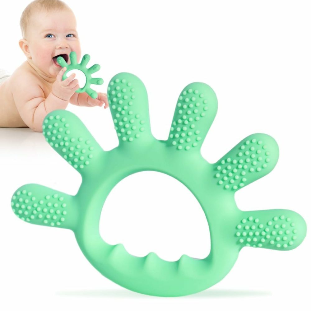 Baby Silicone Teething Toys  Food Grade Teethers For Babies 0-6 Months|6-12 Months  Fingers Teething Relief Infant Chew Toys  3 4 5 Month Old Developmental Baby Boy Girl Toys Gifts  |  Teethers All Toys Teethers