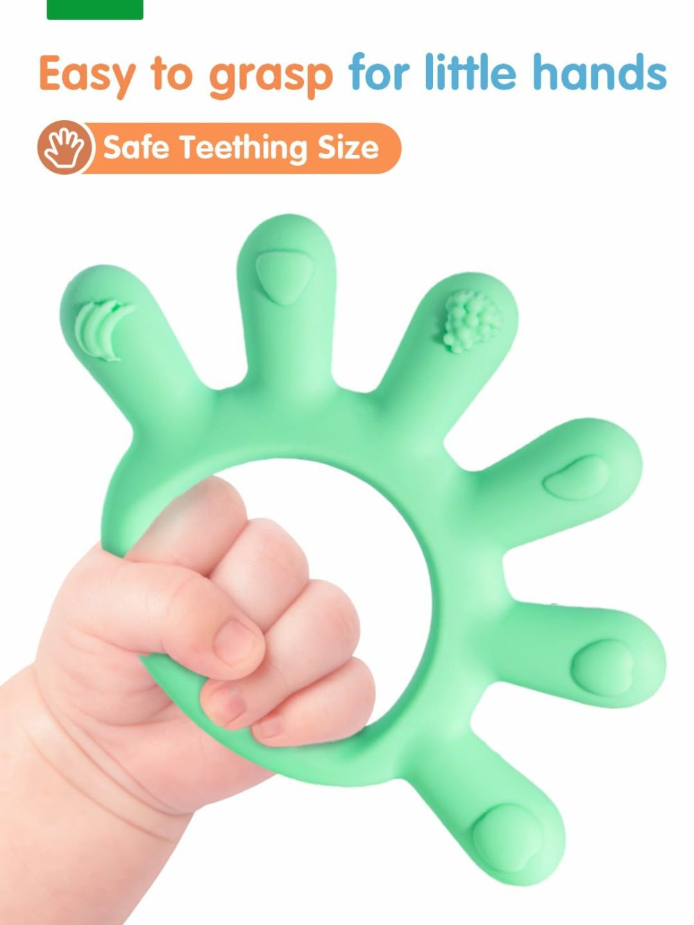 Baby Silicone Teething Toys  Food Grade Teethers For Babies 0-6 Months|6-12 Months  Fingers Teething Relief Infant Chew Toys  3 4 5 Month Old Developmental Baby Boy Girl Toys Gifts  |  Teethers All Toys Teethers