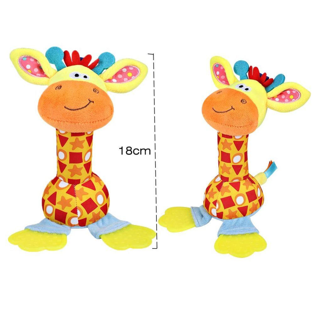 Baby Soft Rattles 0-6 Months  Baby Toys For Infant Developmental  Seneory Hand Grip Toys For Babies 6 To 12 Months  Soft Plush Toy For Newborn Gift  |  Rattles & Plush Rings All Toys Giraffe Rattle