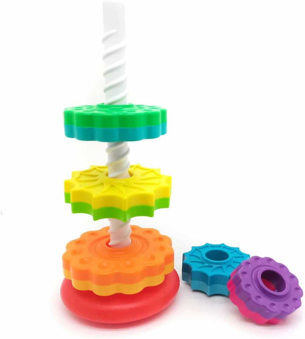 Baby Spin Stack Toy,Premium Stacking Toy For Kids,Baby Spinning Toy,Stacking Toy For Babies And Toddlers,Educational Toddler Learning Toys,Autism Spin Stack Toys,Rainbow Spinning Wheel Toys  |  Sorting & Stacking Toys All Toys Sorting & Stacking Toys