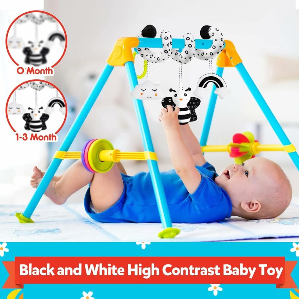 Baby Spiral Hanging Stroller And Car Seat Toys Black And White High Contrast Sensory Toy Newborn Plush Activity Toys Thank You Gifts For 0 3 6 9 12 Months Girls Boys-Bee  |  Car Seat & Stroller Toys All Toys Car Seat & Stroller Toys