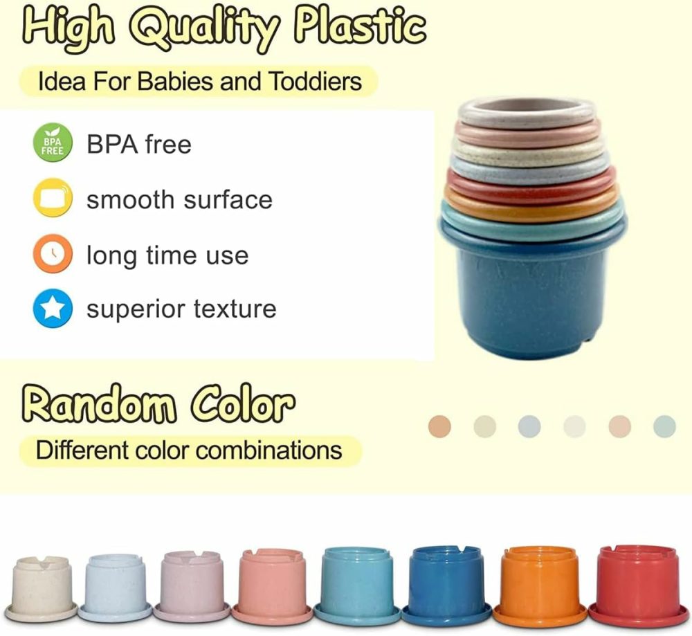 Baby Stacking Nesting Cups Toy  Montessori Toys For Toddlers 6+ Months  |  Sorting & Stacking Toys All Toys Sorting & Stacking Toys