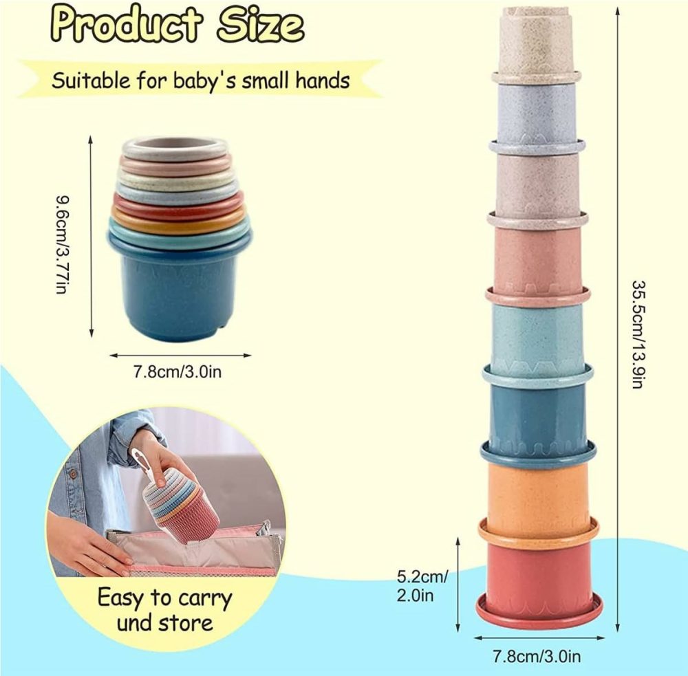 Baby Stacking Nesting Cups Toy  Montessori Toys For Toddlers 6+ Months  |  Sorting & Stacking Toys All Toys Sorting & Stacking Toys