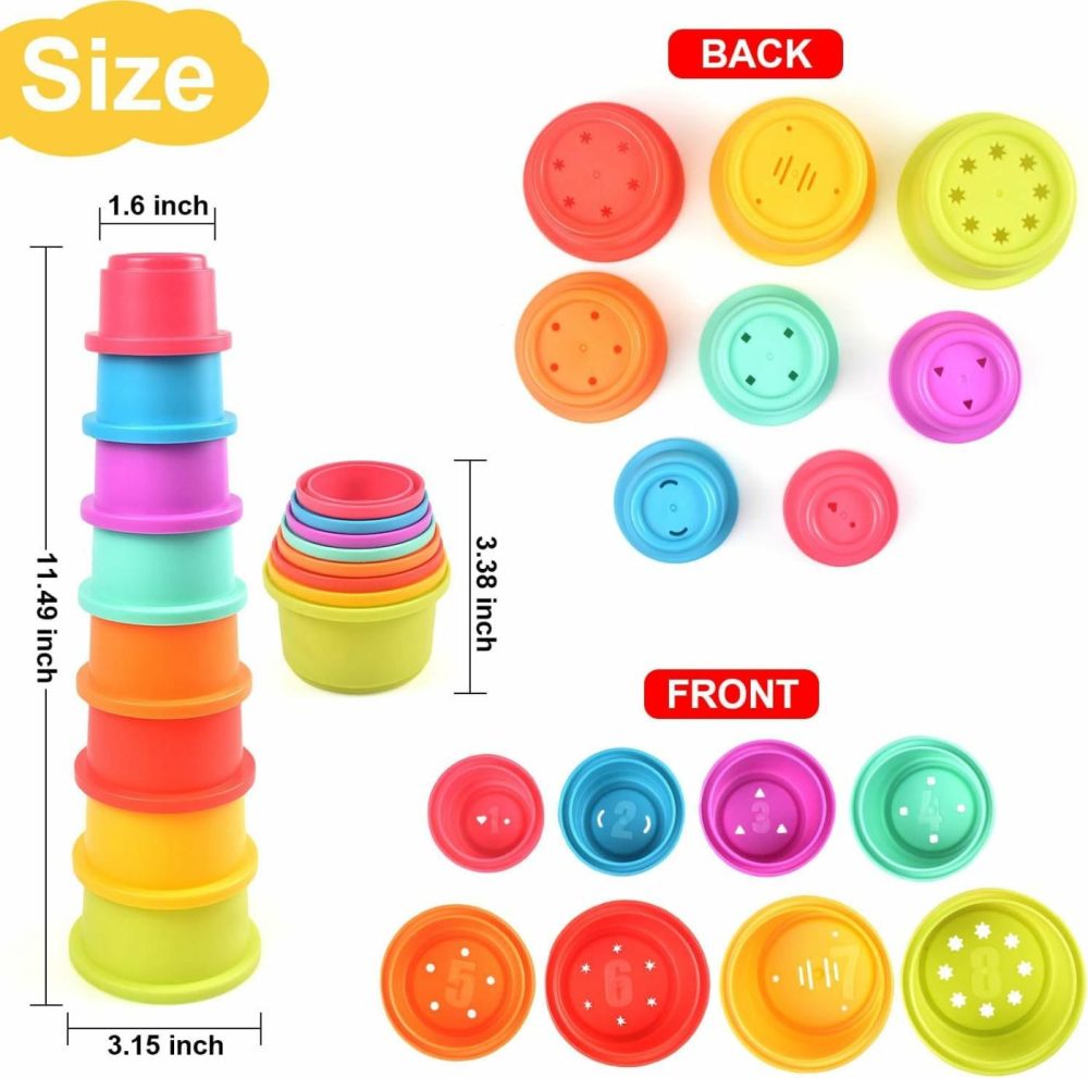 Baby Stacking Nesting Cups Toys  Montessori Toys For Toddlers 6+ Months (617-97)  |  Sorting & Stacking Toys All Toys Sorting & Stacking Toys