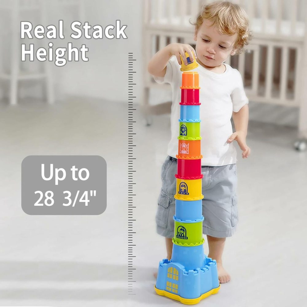 Baby Stacking Toys  Toddler Nesting Stack Cups  Infant Stackable Block  Kids Sorting Game W/Shape Sorter For Sand Bath  Birthday Gift For 12 18 24 Month 1 2 3 Year Old Boys Girls  |  Sorting & Stacking Toys All Toys Sorting & Stacking Toys